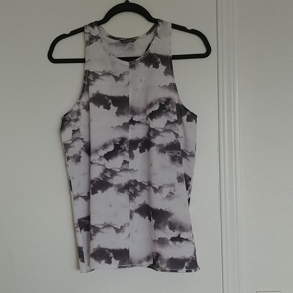 Oiselle Passport Racerback Tank Storm Cloud Print